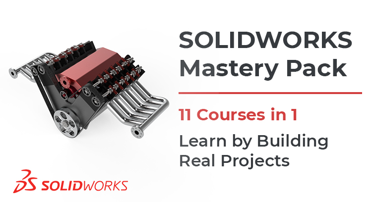 SOLIDWORKS Mastery Pack All-in-One Bundle – From Basics to Real Projects